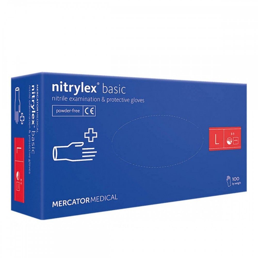 Рукавички Nitrylex Blue L 7628 фото