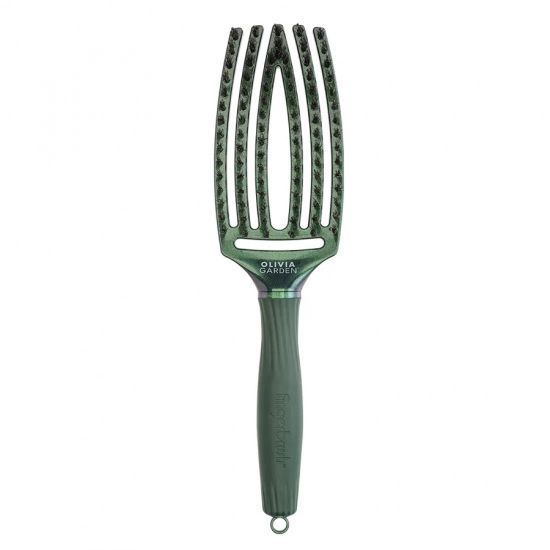 Щетка Finger Brush Care Iconic Boar&Nylon Green Emerald (Medium) ID1826 фото