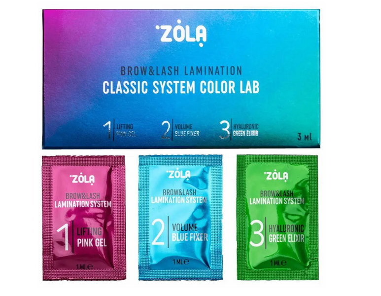 Zola Color Lab Набор для ламинирования в саше Step 1,2,3 (3*1ml) 18881 фото