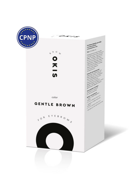 OKIS Крем-краска для бровей с эффектом хны Gentle Brown в тубе с окислителем 15мл 13715 фото